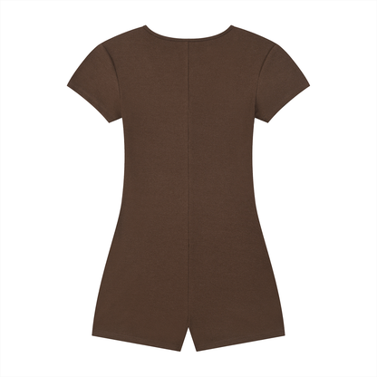 Women's Dual-Function Cape Tie-Waist Romper